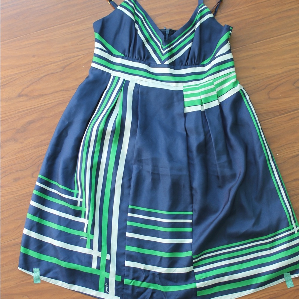 Striped silky dress